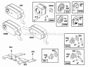 Mufflers Groups Deflectors Diagram and Parts List for 402707-1116-01  Briggs and Stratton Engine